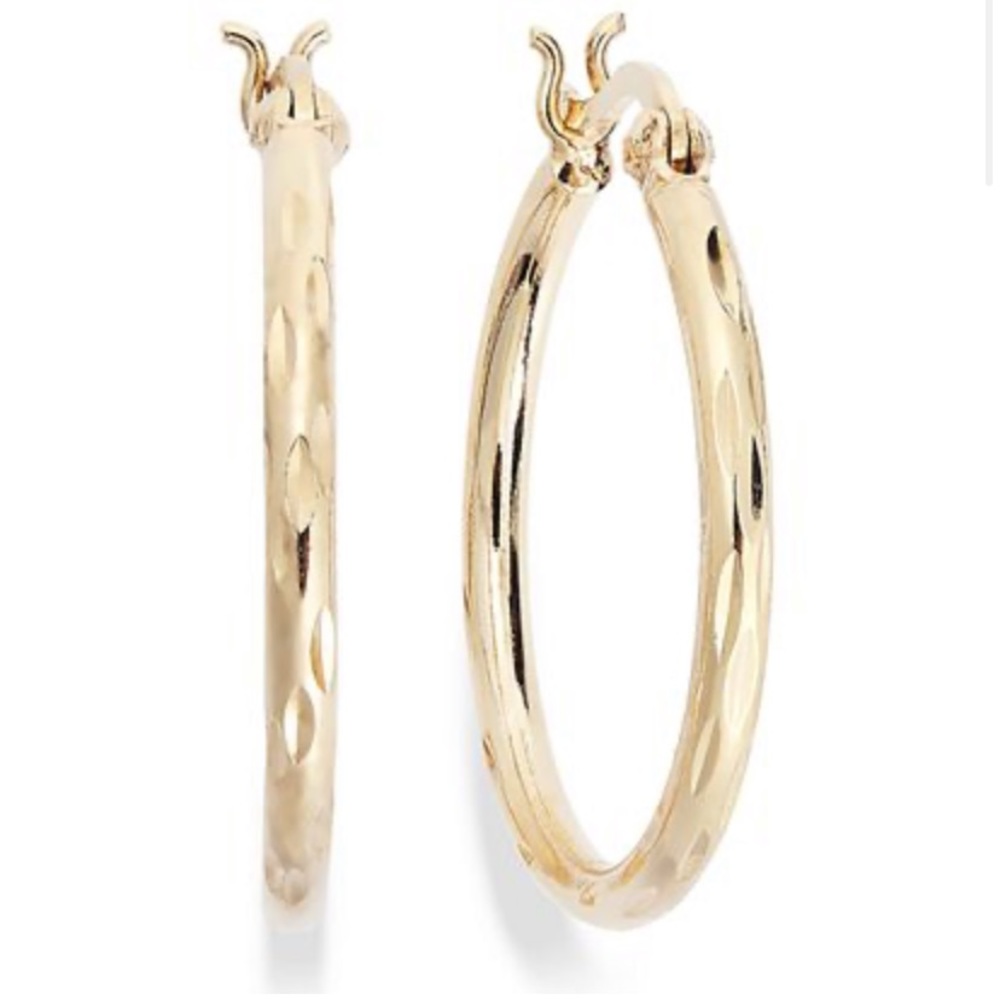 Hoop earrings 18k Gold, Giani Bernini
